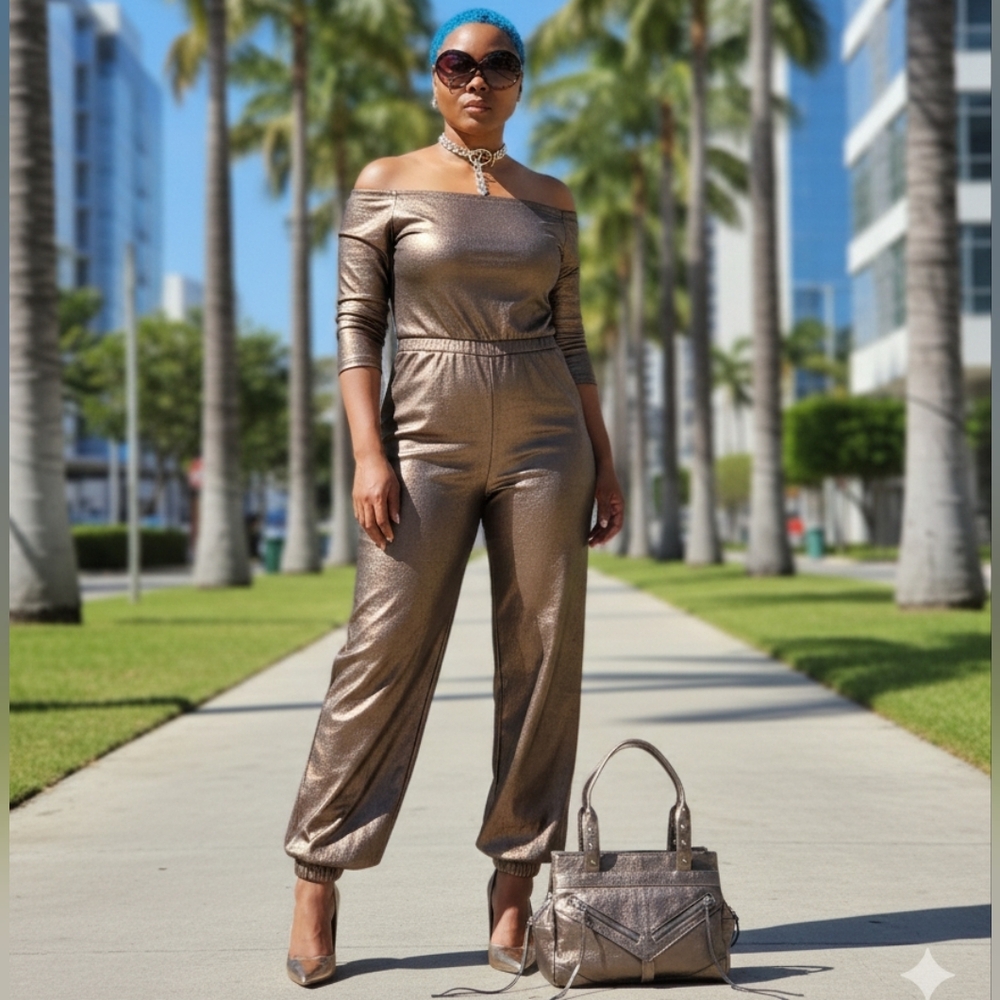 Botkier Metallic Bronze Trigger Satchel Leather Bag w/Dust Bag NWOT